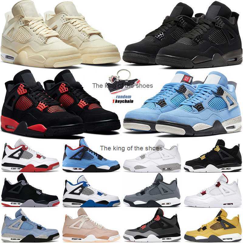 

J4s OG2023 OG 2022 Jumpman 4 4s Basketball Shoes OG mens womens military black cat red thunder university blue White Cement Pure Money outdoor, 39