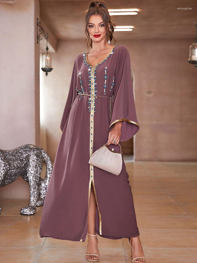 

Ethnic Clothing Ramadan Eid Morocco Dress Muslim Abaya Women Kaftans Evening Dresses Dubai Turkey Islam Arabic Robe Djellaba Femme