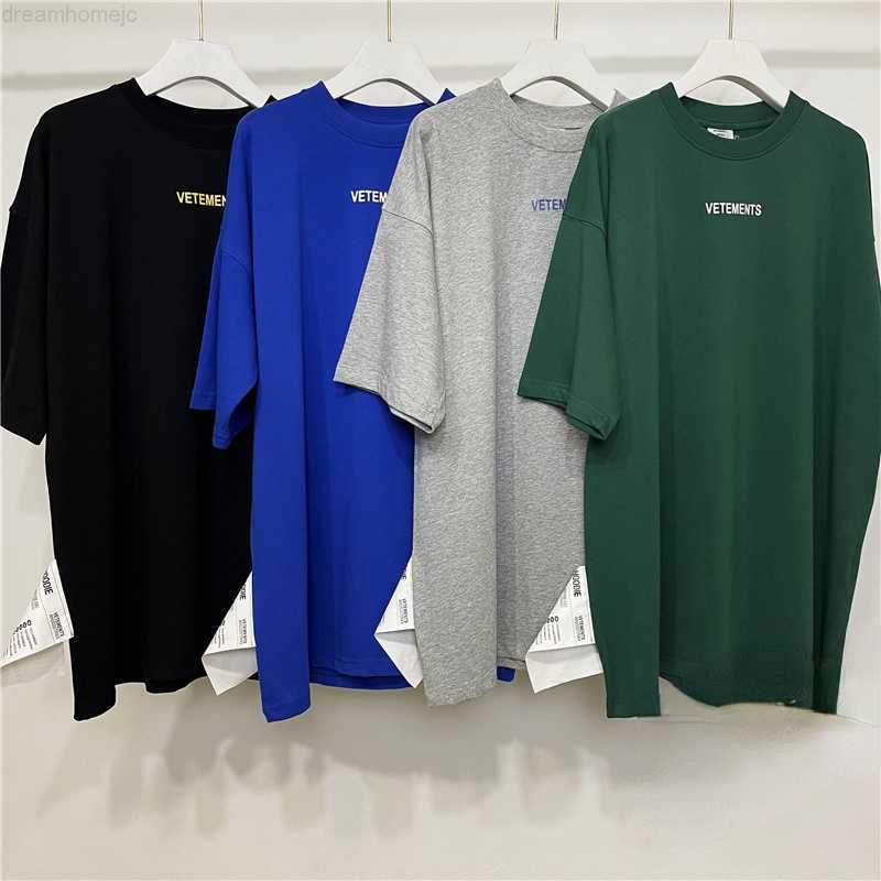 

VETEMENTS T Shirt Men 1 1 Vetements Women T-shirt VTM Fashion Shirts Terry Cotton Short Sleeve Men Clothing 0312
