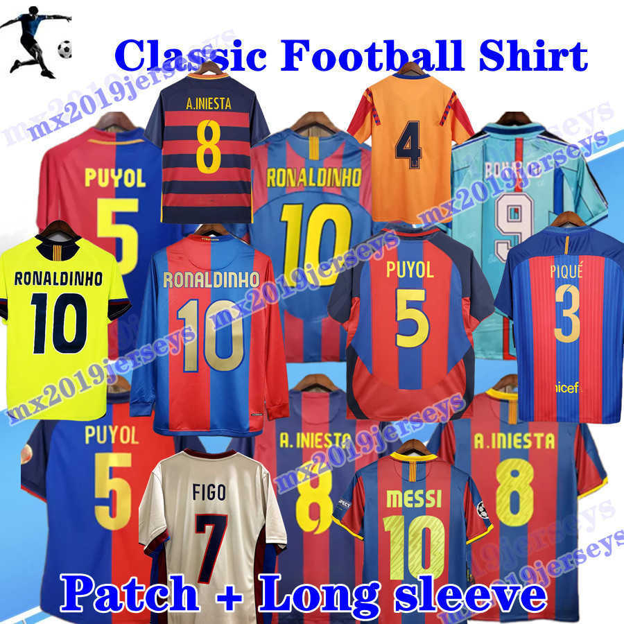 

Retro A.iniesTa BArcEloNaS Soccer JerseyS 03 04 05 06 08 09 10 11 14 15 16 17 99 ibrahimovic Futebol 11 Rivaldo Thailand Jersey classic Football Shirt, 1992 1995 away