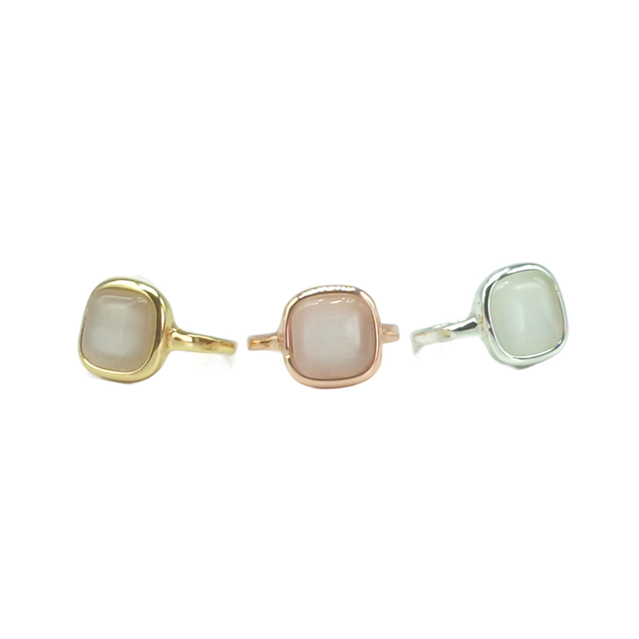 

Fashion white stone ring vintage style exquisite single rings for women wholesale