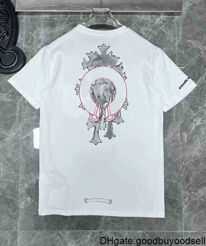 

Men' T-shirts Mens Luxury Fashion t Shirts Ch Brand Man T-shirt Horseshoe Flower Tees Summer Cross Sanskrit Letter Short Sleeve Designer 0H10, 21