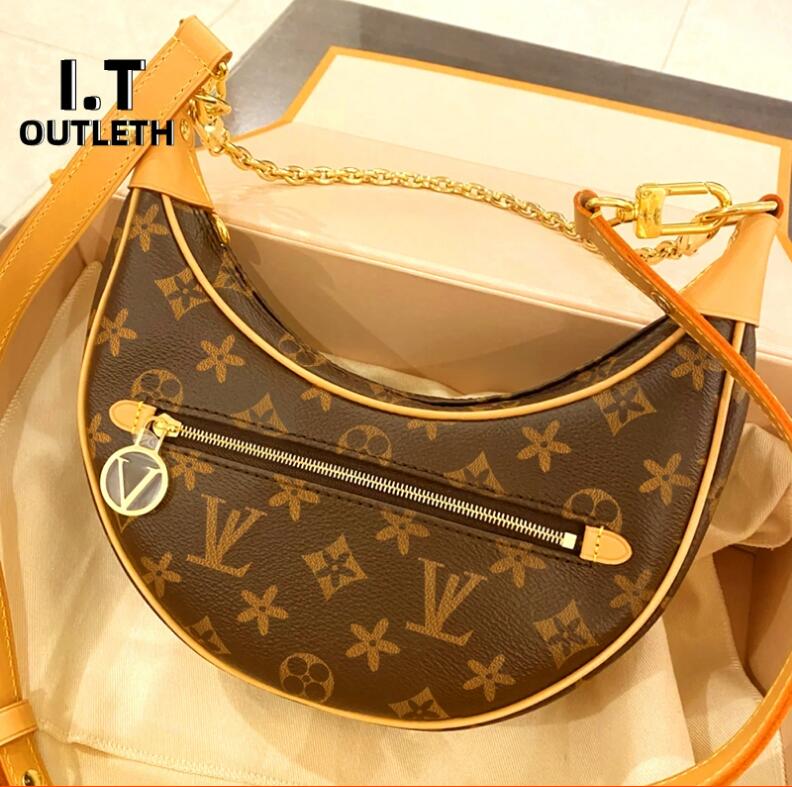 

2023 New old pea bag leather crescent bag classic Subaxillary package underarm bag Genuine Leather cross body package evening bags tote bag wallet purse, Brown