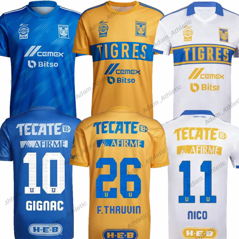 

Tigres UANL Soccer Jerseys 2022 2023 GIGNAC F.THAUVIN Tigres football shirts player version NICO PIZARRO Nicolas Ibanez jersey Kids kit Camiseta de Tigre, 22-23 away kids