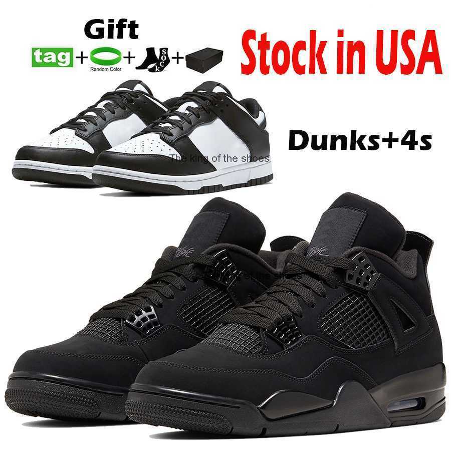 

J4s OG2023 OG US Stock 4 Basketball Shoes Black Cat Men Women Dunks Low White Black Panda SB 4s OG Designer Sneakers Sport Mens Womens Trainers