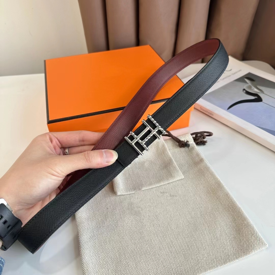 

Brand luxury belts women's H double H buckle leather fashion belts for woman classic casual double-sided belt designer, Customize