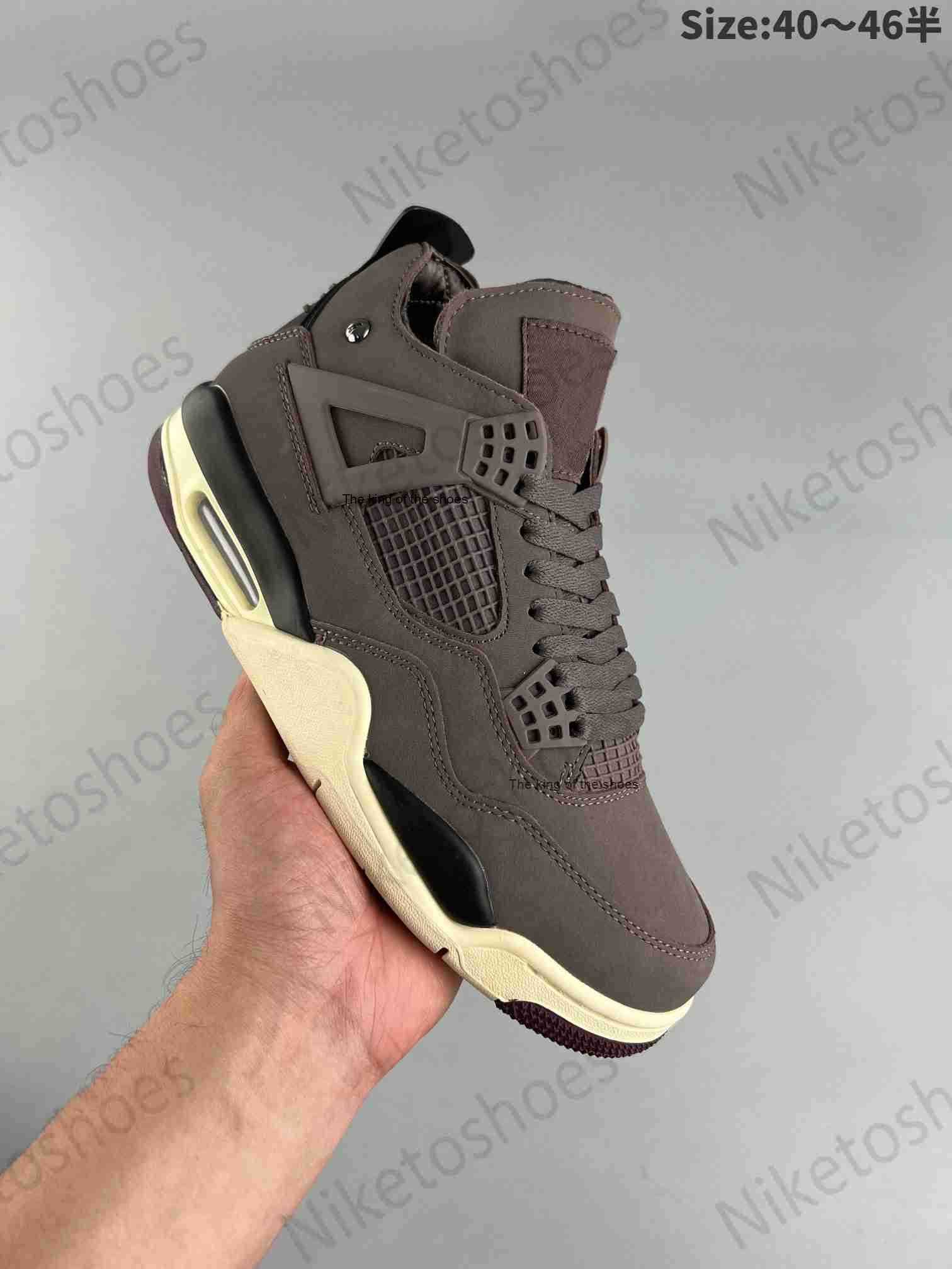 

2023OG J4s OG2023 OG A Ma Maniere x 4 SP Retro Violet Ore Basketball Shoes Violet Ore/Medium Ash-Black-Muslin-Burgundy Crush 4S Trainer Men's Sneakers, 01