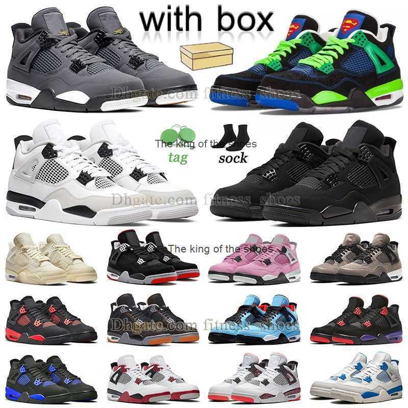 

J4s OG2023 OG Military Jorden 4s black cat basketball shoes with box mens womens jumpman 4 doernbecher j4 cool grey scraft seafoam miltary blacks, J47 36-47 gs motorsport