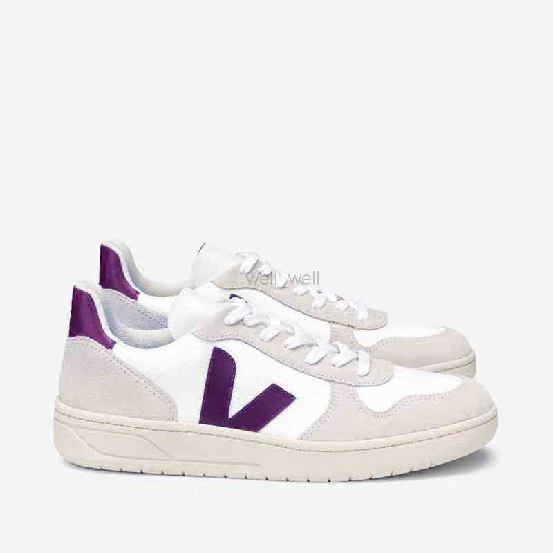 

Dress Shoes Veja sneakers V10 small white shoe lovers' letters flat bottom lace up board men's and women's sports low top designer sneaker, V10 net surface white tail white v