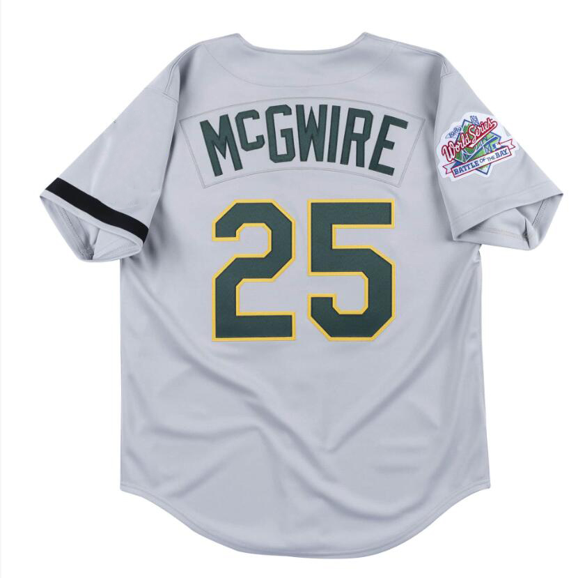 

Stitched Baseball Jerseys 25 McGwire Mitchell Ness jersey 1989 Men Women Youth S-4XL retro jersey