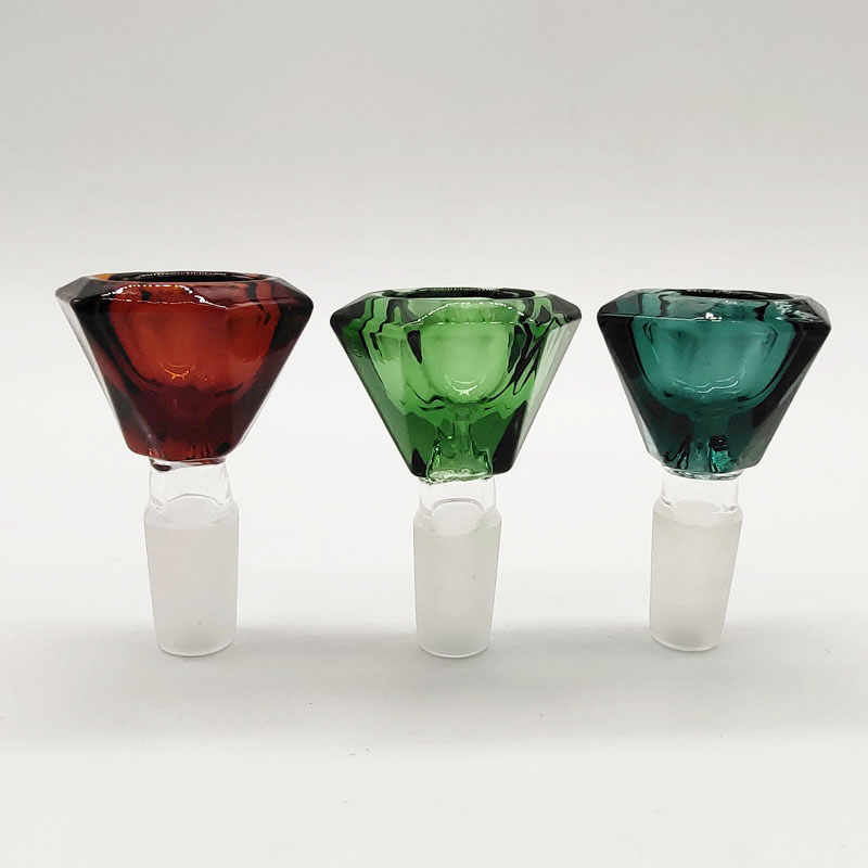 

DPGB124 Smoking Accessories 14Mm 18Mm Colored Hexagon Glass Bowl