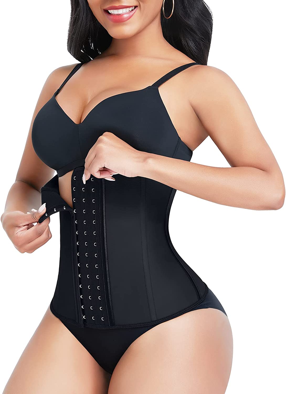 

Lover-Beauty Waist Trainer for Women Latex 9 Steel Bones Breathable Plus Size Tight Fit for Waist Training Help with Posture, White
