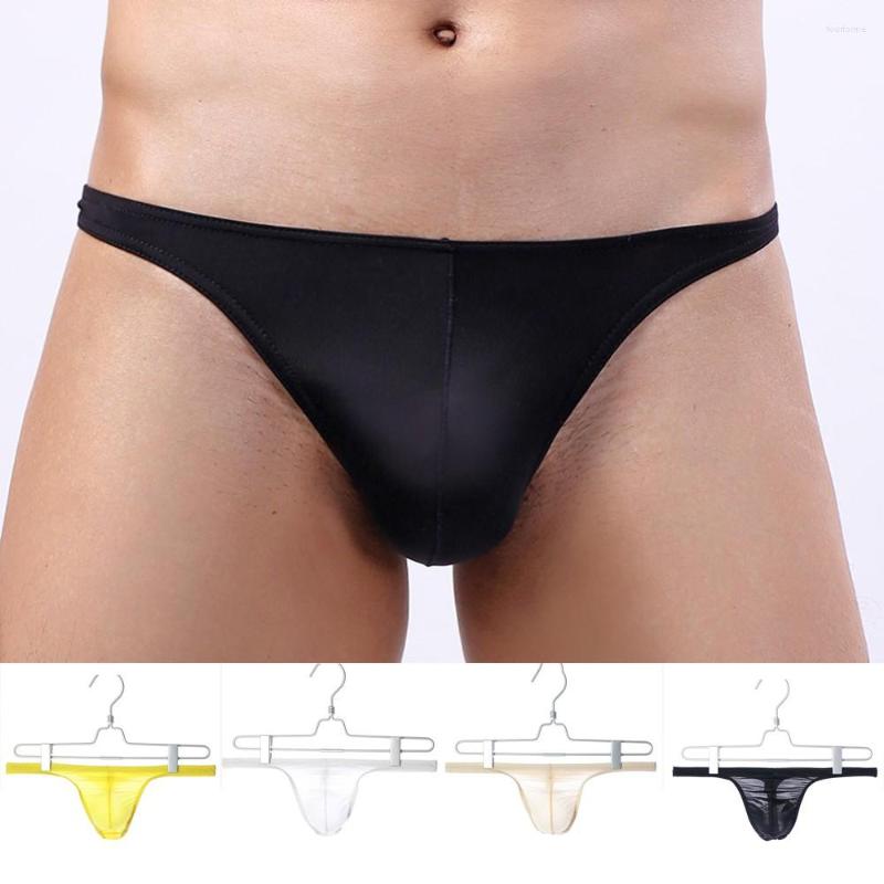

Underpants Sexy Men's Swim Briefs Solid Color Man Swimming Shorts Gay Bikini Swimwear Low Rise Buckle Short Mesh Swimsuit, Black