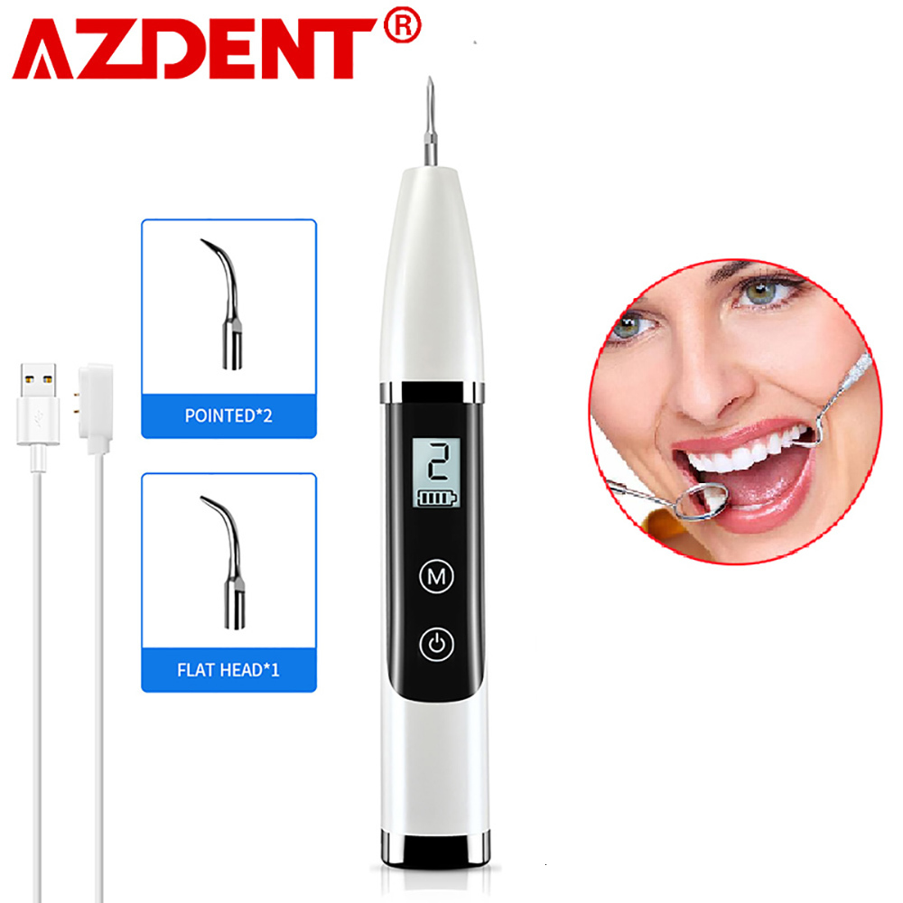 

Other Oral Hygiene AZDENT 5 Modes With LED Light Ultrasonic Tooth Cleaner Removal of Calculus Waterproof Adults Teeth Whitening 230311