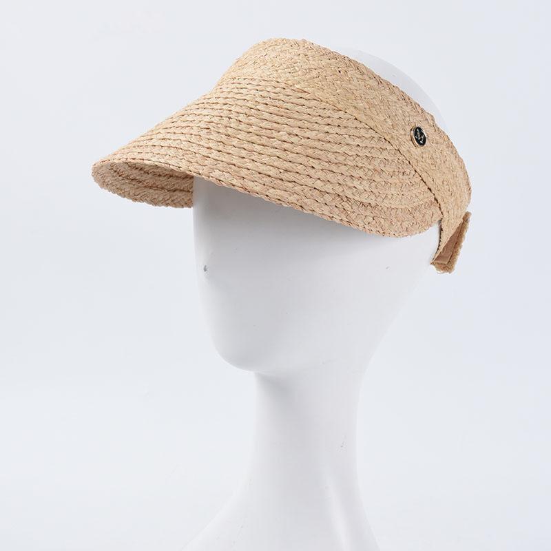 

Wide Brim Hats High Grade Summer Woman Sun Anti-UV Female Outdoor Visor Caps Hand Made Straw Cap Casual Shade Hat Empty Top Beach CapWide, Picture color