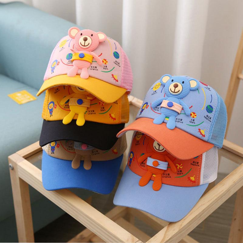 

Hats Caps & 2023 Children's Baseball Cap Summer Thin Boys Girls Cartoon Bear Beach Outdoor Games Baby Sunshade Leisure Hat, Blue