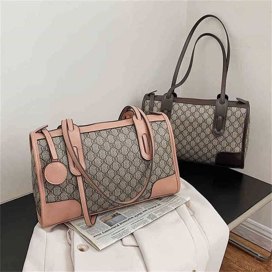 

handbag 2023 Fashion women's bag leather quality Handbag Women's portable large women's spring Korean shoulder armpit Bag, Coffee