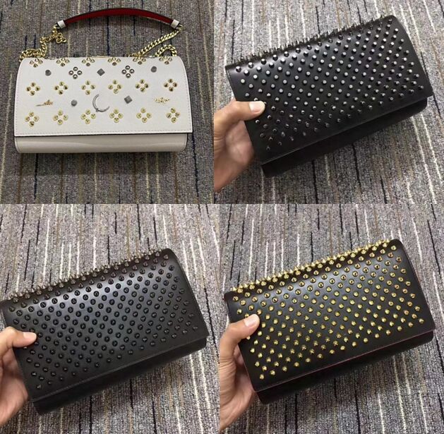 

Women luxurys rivet bags personalityhead embossed holding shoulder bag street trend head genuine leather handbag purse famous single zipper wallets, 23*14*5cm+box