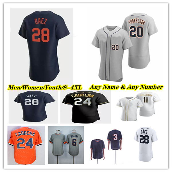 

Baseball Jersey Javier Baez Miguel Cabrera Spencer Torkelson Eric Haase Riley Greene Nick Maton Austin Meadows Matt Vierling Akil Baddoo Tyler Nevin Ryan Kreidler, Men retro grey