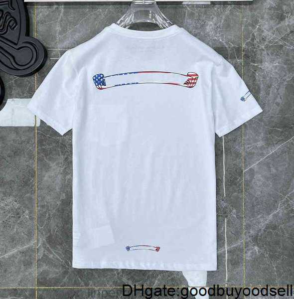 

Men' T-shirts Designer Mens Classic Ch t Shirts Chromes Quality Short Sleeves Summer Letter Horseshoe Sanskrit Cross Print Sweatshirts QCW9, 23