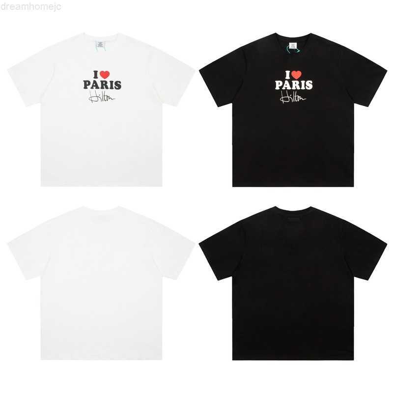 

I LOVE PARIS VETEMENTS Fashion T-shirt Men 1 1 Oversized Vetements Women Shirts New Arrival 2022 0312