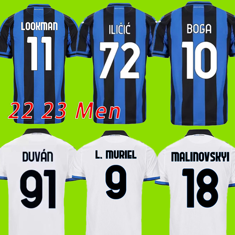 

22/23 Atalanta BC soccer jerseys 2021 MAEHLE L.MURIEL BOGA MALINOVSKYI MIRANCIHUK Shirt ILICIC DUVAN PASALIC football uniform, No name and number