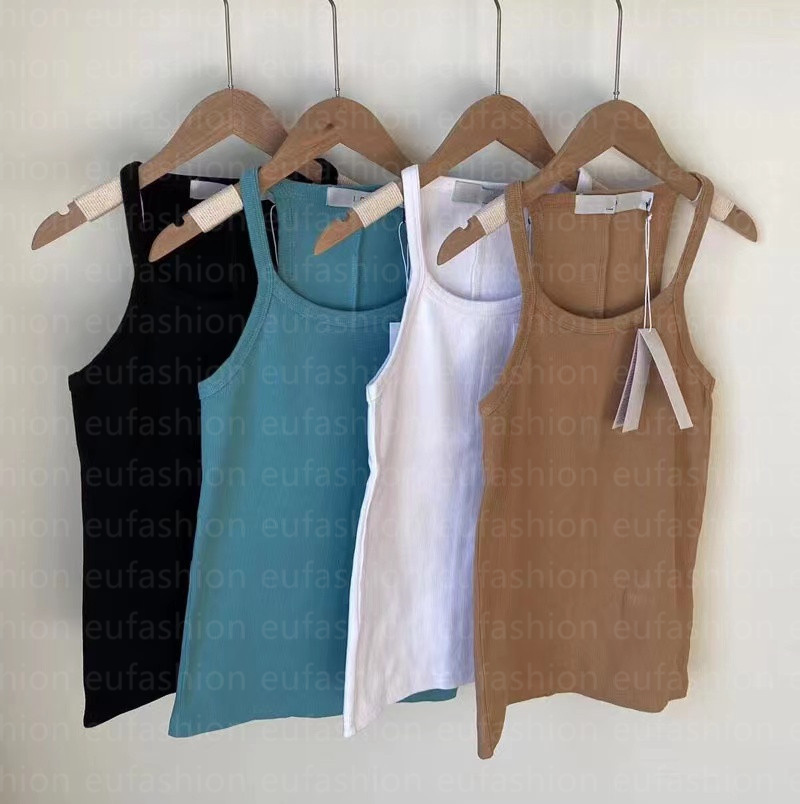 

Women Tanks Camis Female Femme Knits Tee Underwaist Sleeveless Sweater Vest Designer Embroidery Knitted Vest Sport Tank Top Breathable Yoga Vest Tops, White