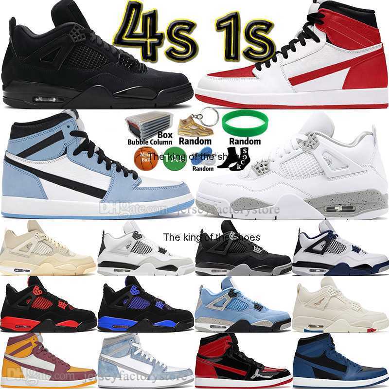 

2023OG J4s OG2023 OG Black Cat White Oreo Sail Military 4 4s Mens Basketball Shoes 1 1s University Blue Heritage Patent Bred Obsidian UNC Fire Red