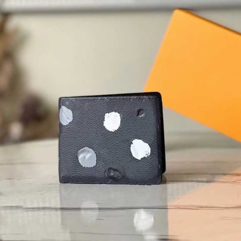 

2023 New men wallet designer wallets card holder High Quality canvas Leather purse Fashionable Parisian style women purses with box m8192830 m8192831, Black-card