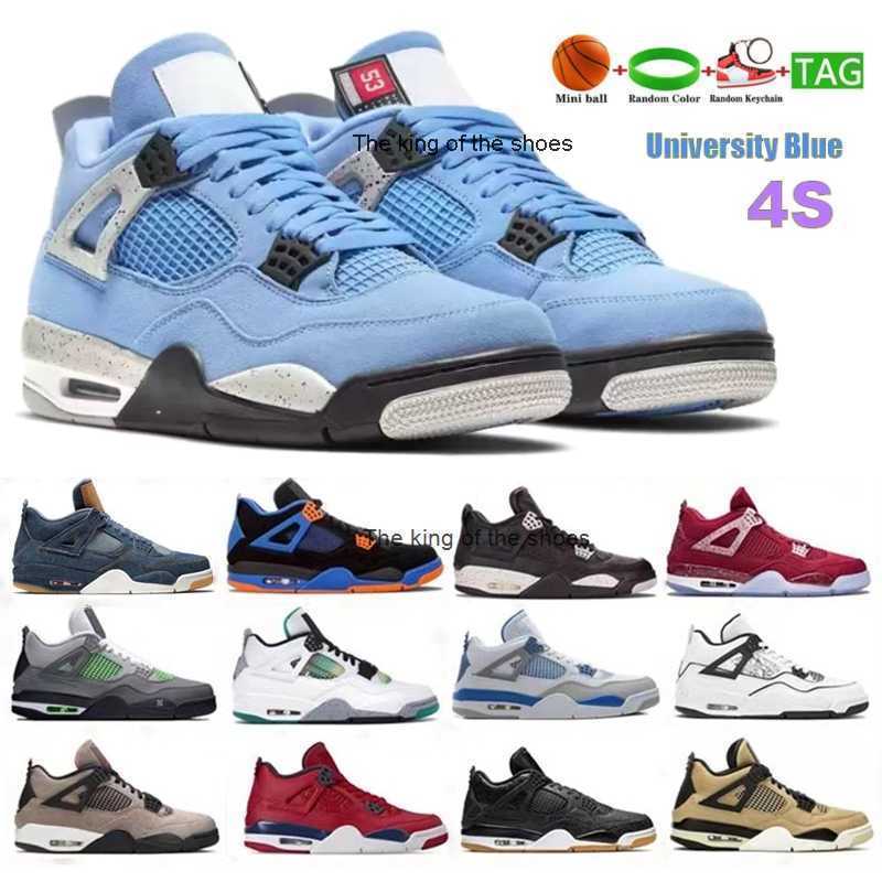 

J4S OGJ4s OG2023 OG 4 4s Basketball Shoes University Blue White Oreo Metallic Purple Black Cat Bred Shimmer Cactus Jack Men Women Sneakers US 5.5-12