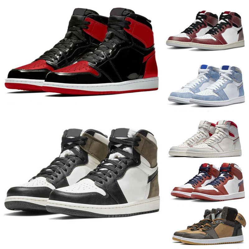 

High Quality OG men women High 1s Basketball Shoes Lost Found Gorge Green Stage Haze Diamond Dark Mocha Patent Bred Panda University Blue jumpman 1 retro mens trainer, W3