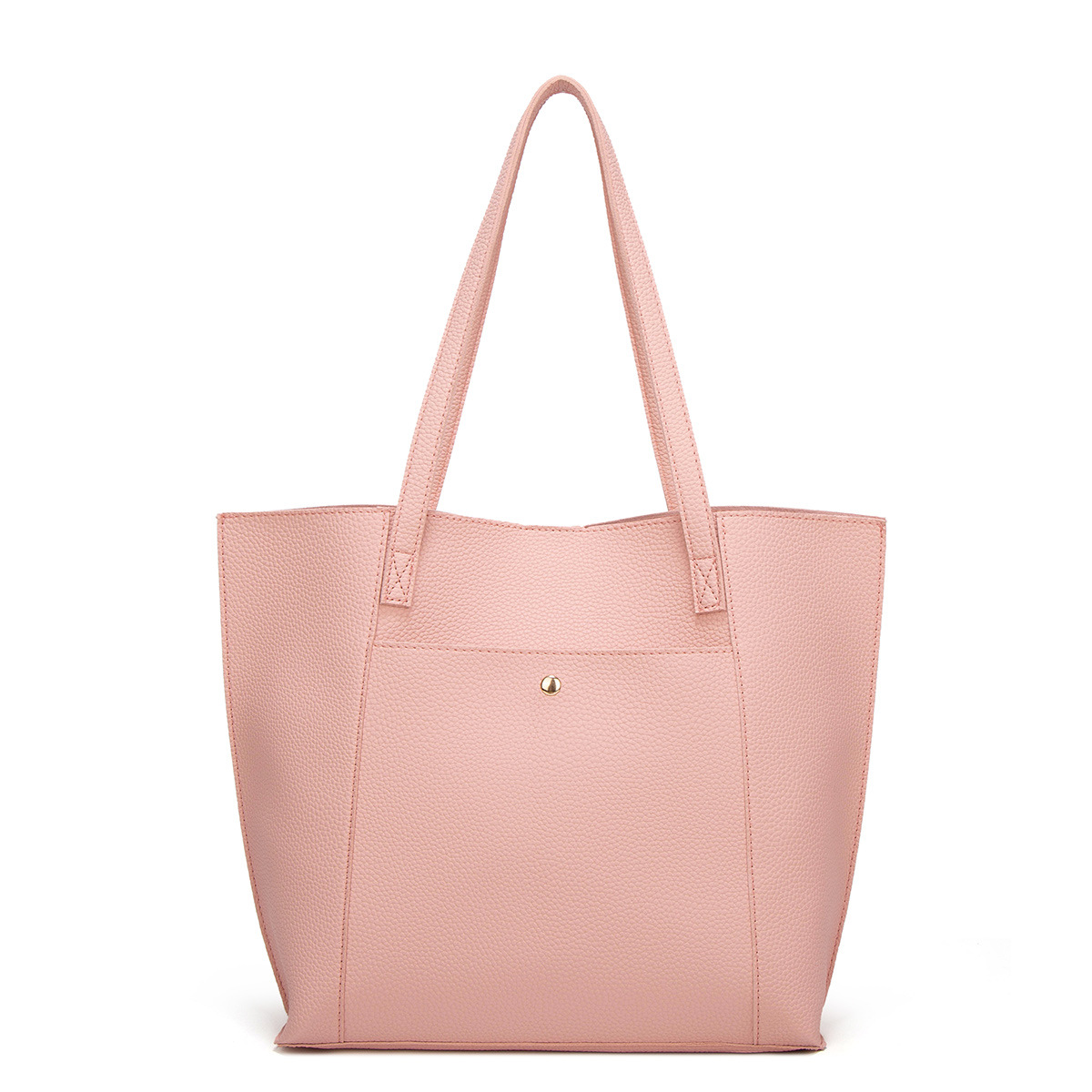 

HBP Women's handbag fashion bag PU solid color large capacity shoulder bag, Blue