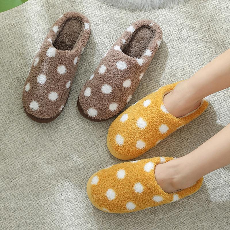 

Slippers Womens For Men Warm Shoes Soft Plush House Flip Flop Comfortable Non-slip Indoor Bedroom Floor, Green