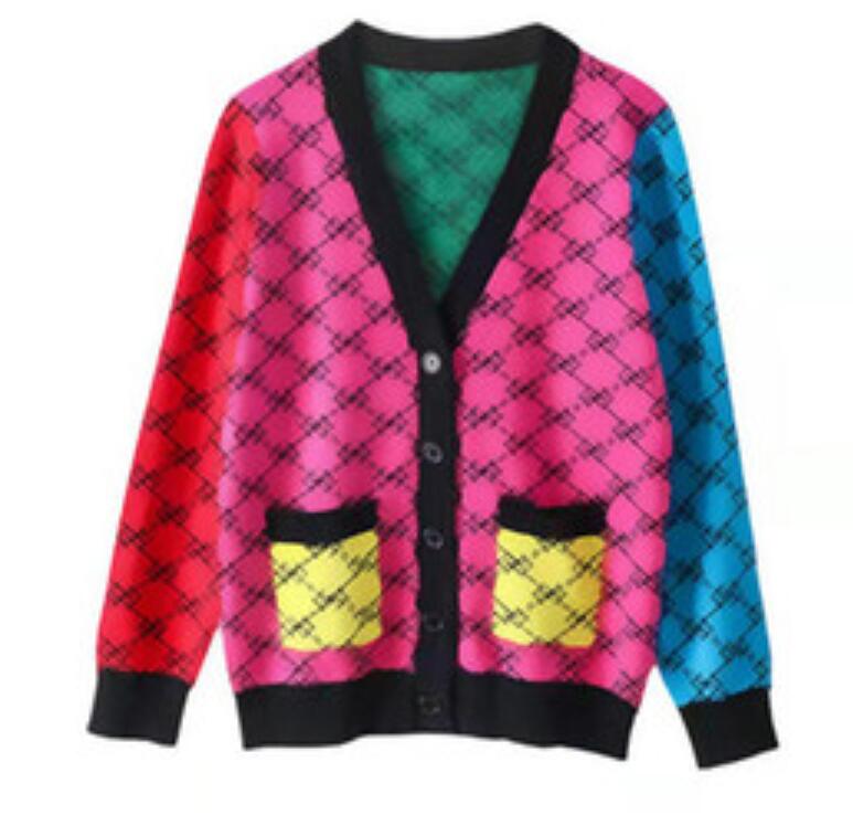 

Women' Sweaters Knitted Pink Cardigan Small Fragrance Sweater V-neck Long Sleeve Pockets Button Korean Fashion Jackets, 07