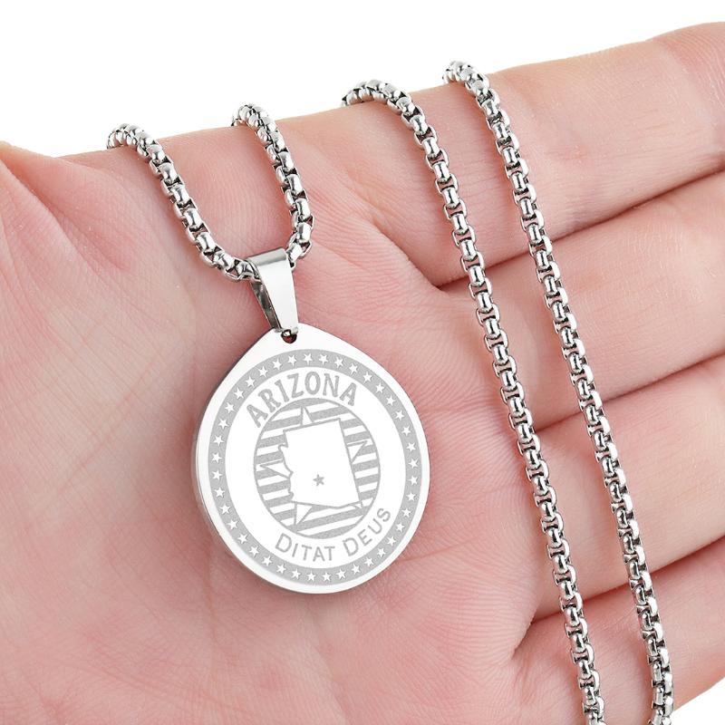 

Pendant Necklaces Cxwind Fashion Georgia. GA State Georgia Choker Necklace Map For Women Stainless Steel Chain Bijoux Femme
