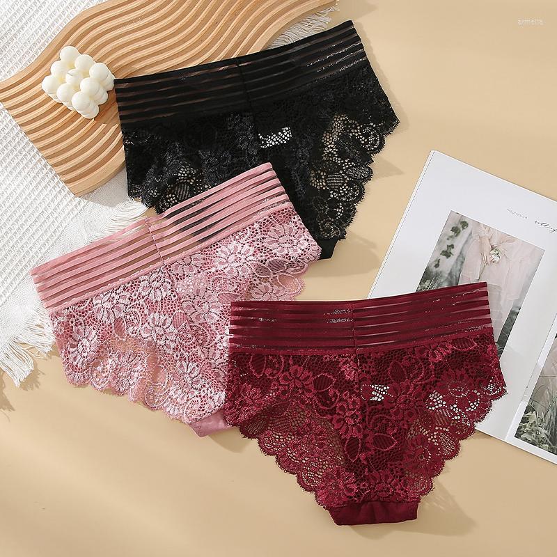 

Women' Panties Sexy Lace Women' Underpants Solid Color Briefs Breathable Intimates Lingerie Female Underwear Seamless Lingeries, Fense