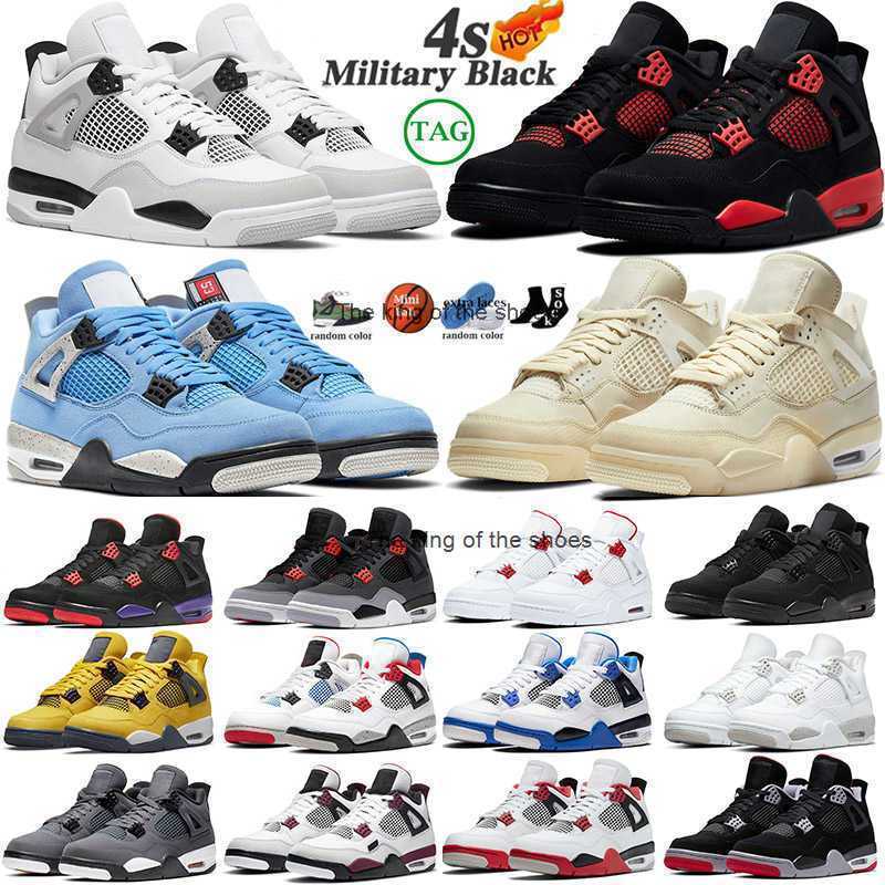 

J4s OG2023 OG 4s Military Black J4 Jorda Jordam 4 Basketball Shoes IV Mens Womens Jumpman 4 Midnight Navy Military Black Cats Sneakers, 47
