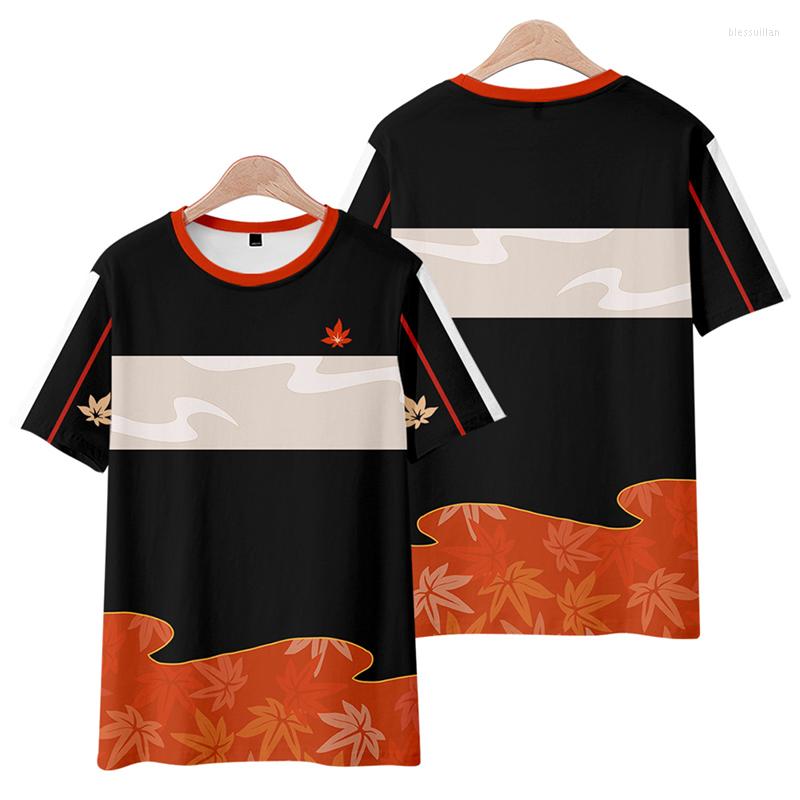

Men's T Shirts Genshin Impact Kaedehara Kazuha Cosplay Summer Short Sleeve T-shirts Men Hip Hop Tops Shirt Male Clothing, Hooded t-shirt