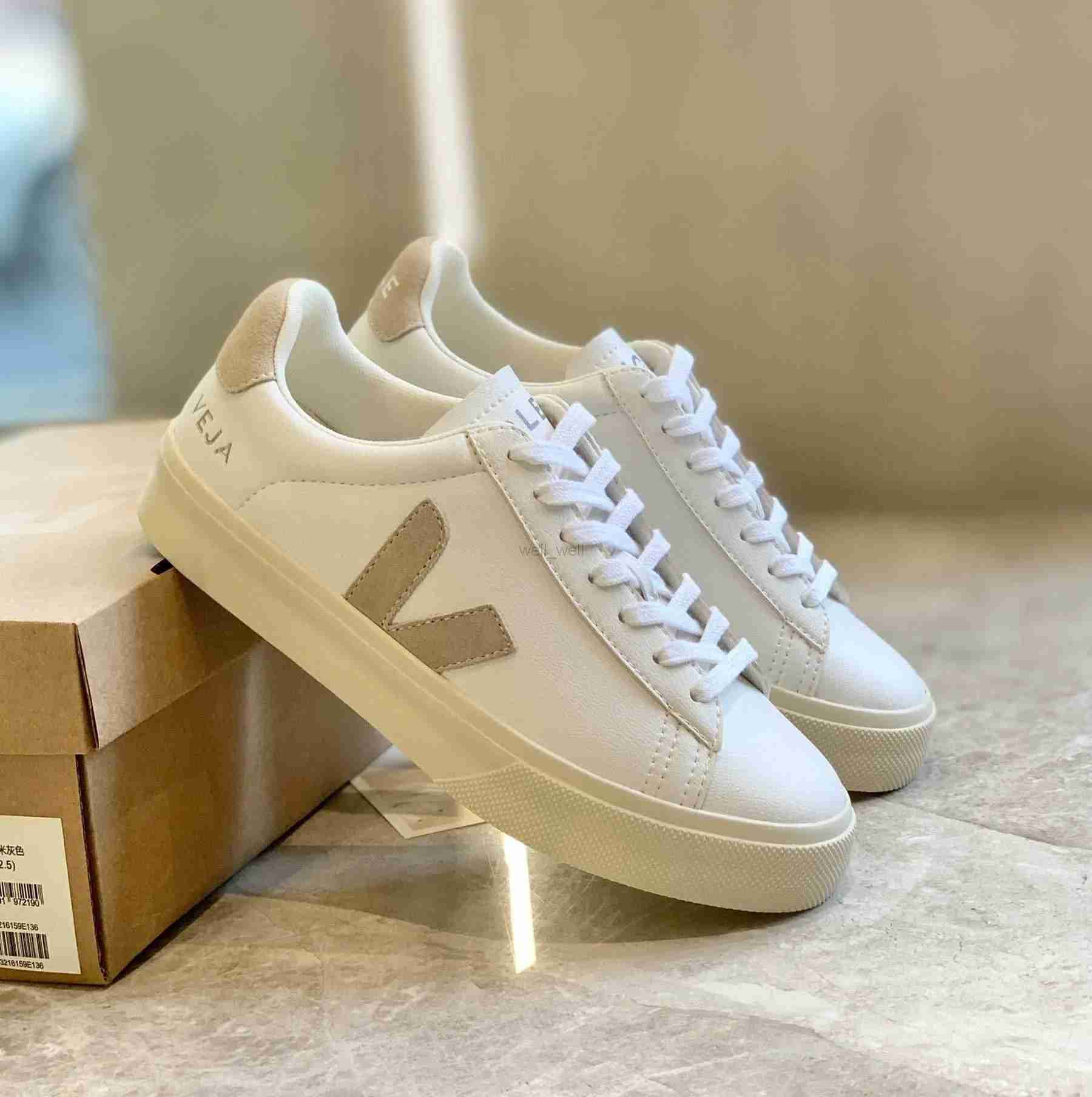 

Dress Shoes Four season VEJA sm white sports shoe women's casual board sneakers kinds of comfortable all cow leather, Red