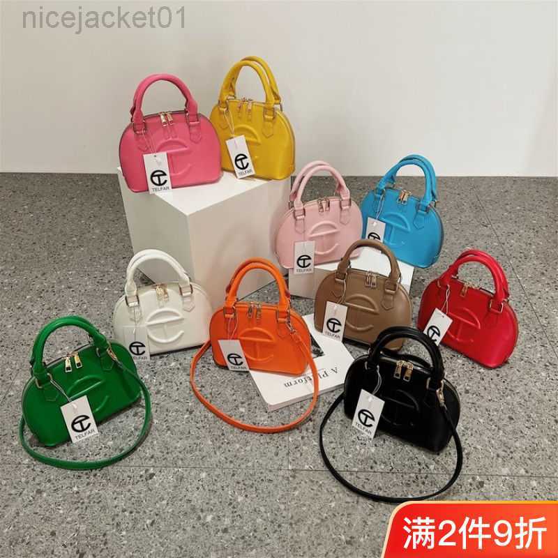 

Designer Telfars Bag Handbag Family Small Round Bag Fashion Simple One Shoulder Oblique Straddle Portable Women's Bag Fashion Women's Bag Red, Black