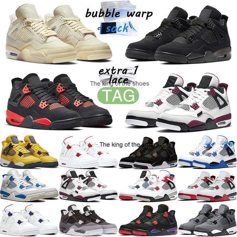 

J4s OG2023 OG Men Women jumpman4s Basketball Shoes Sail UNC Black Cat 4s Dark Marina Blue Yellow White Oreo Mocha mens trainer, # 19