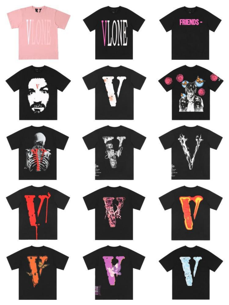 

Mens Desinger Summer T-Shirts VLONE Brand Mens Women Casual Loose Big V Friend Print Cotton Short Sleeve T-Shirt Hip Hop Sport Tees Tops Streetwear S-XL, Orange