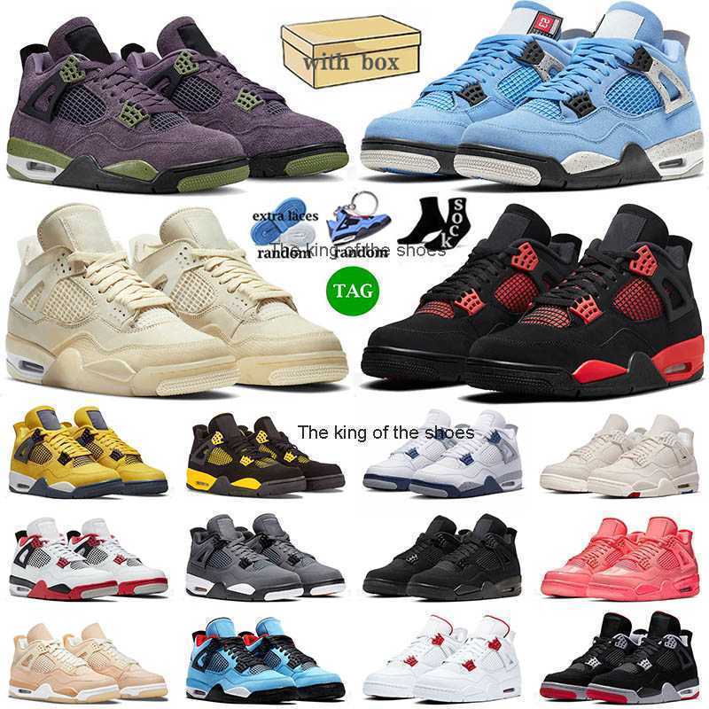 

J4s OG2023 OG Box 2022 With Retro Basketball Shoes 4s IV Jumpman University Blue Red Thunder Offs White Sail Infrared Jorda 4 J4 Men Women, C49 university blue 36-47