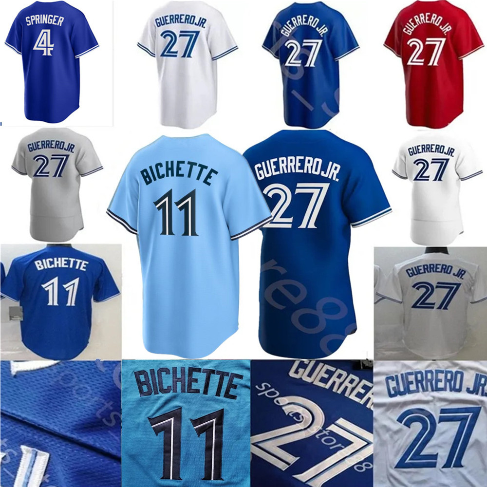 

Baseball Jerseys 2023 Custom S-4XL Bo Bichette Jersey Vladimir Guerrero Jr. 30 Kirk 4 Springer 8 Biggio Yamaguchi 6 Manoah Ryu Custom S-4XL Baseball jerseys, Colour 2