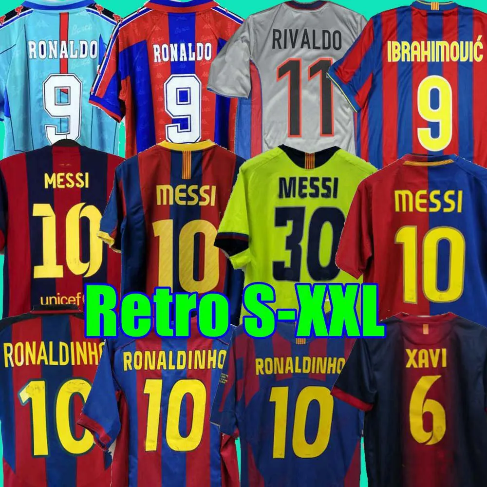 

finals Retro soccer jersey 96 97 98 99 08 09 10 11 12 13 14 15 RONALDINHO RIVALDO Iniesta maillot de foot Ibrahimovic Eto'o Kluivert GUARDIOLA BarcelonaS RONALDO XAVI, 97/98 home