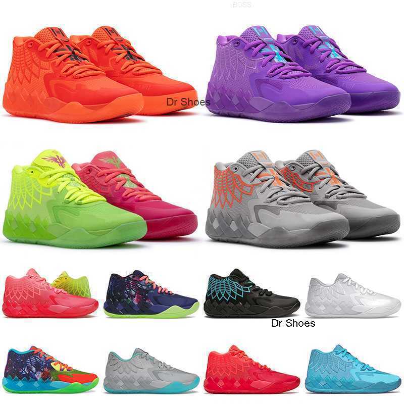 

Rick and Morty LaMelo Ball Basketball Shoes MB.01 Mens Queen City Buzz Trainers Sneakers 40-46, C5 rock ridge red