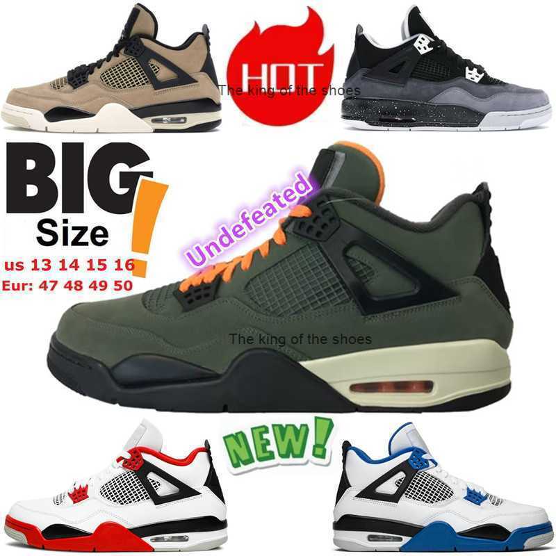 

J4S OGJ4s OG2023 OG Fear Pack 4 4s Basketball Shoes Big Size 14 15 16 Undefeated Black Cat Royalty Motorsports Mushroom Designer Sneakers Women Men, 4s monsoon blue