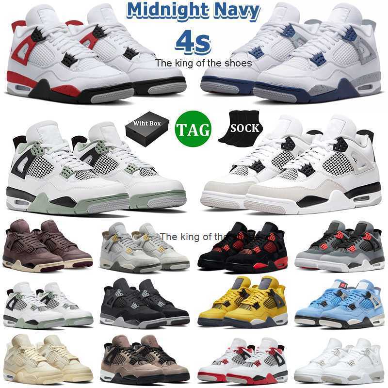 

J4S OGJ4s OG2023 OG With Box 4 Basketball Shoes Men Women 4s Midnight Navy Military Black Cat Red Cement Thunder Oil Green White Oreo Infrared Lightning, 30
