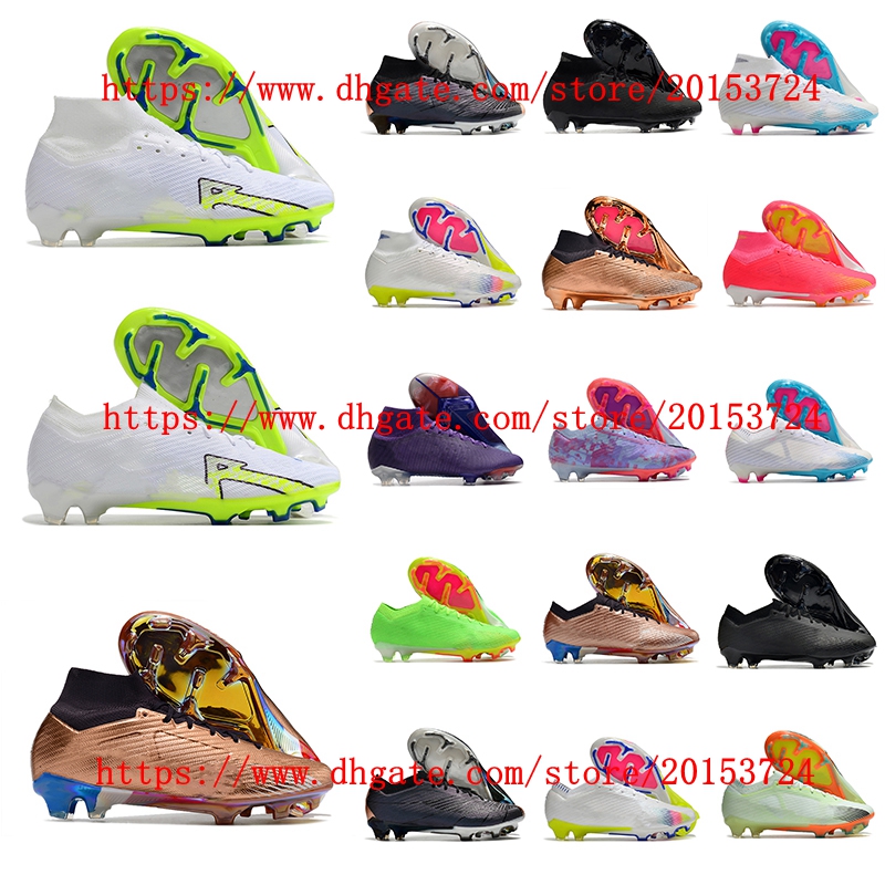 

Mens Soccer shoes Zoomes Mercurial Superfly IX Elite FG ACC Mens High Ankle Ronaldo Mbappe Football Boots Trainers Knit Cleats, As picture 2