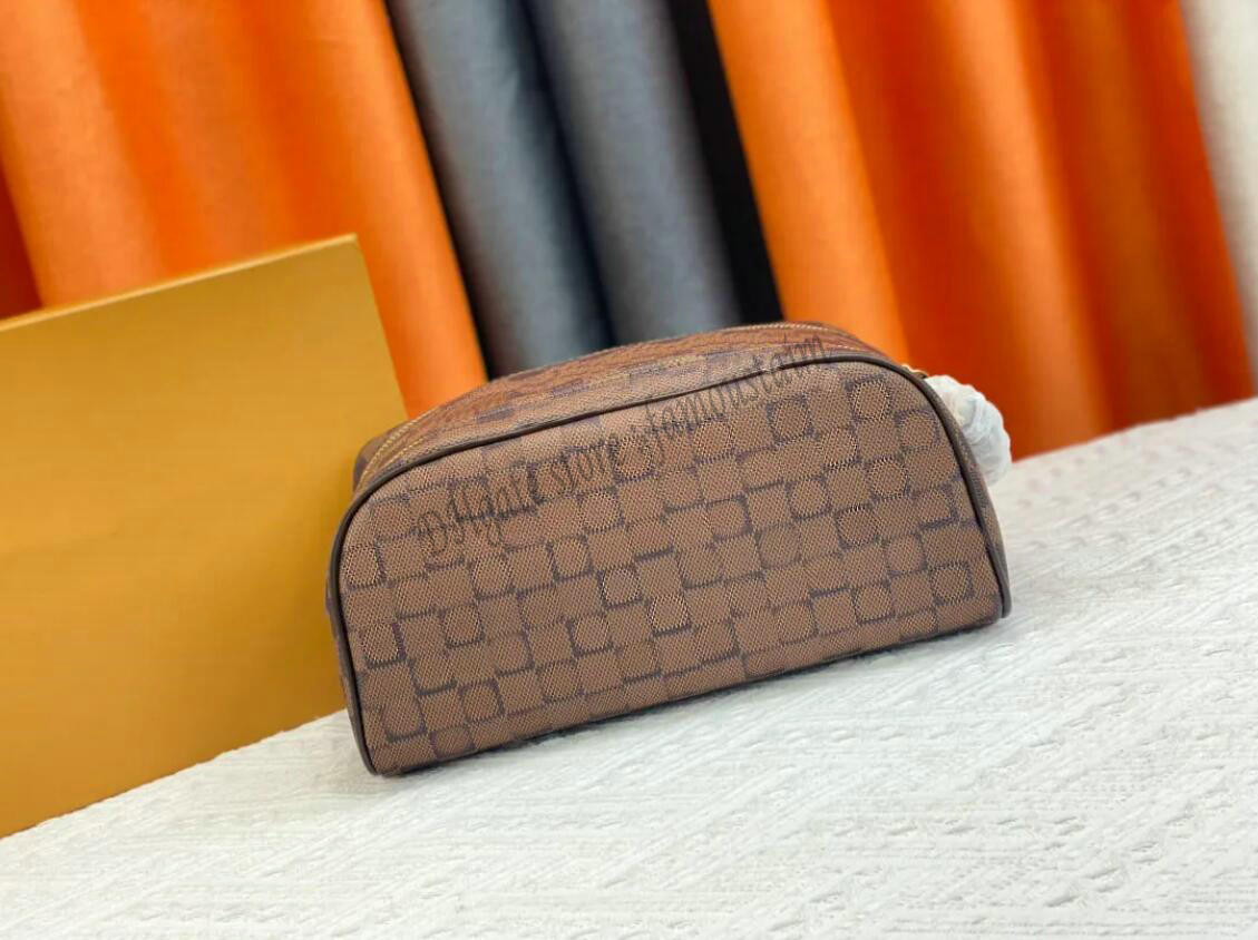 

DOPP KIT men's cases handbag Toilet Pouch wash bag Pochettes luxury designer Vintage lady beauty double zipper large capacity cosmetic storage Clutch bags, 01